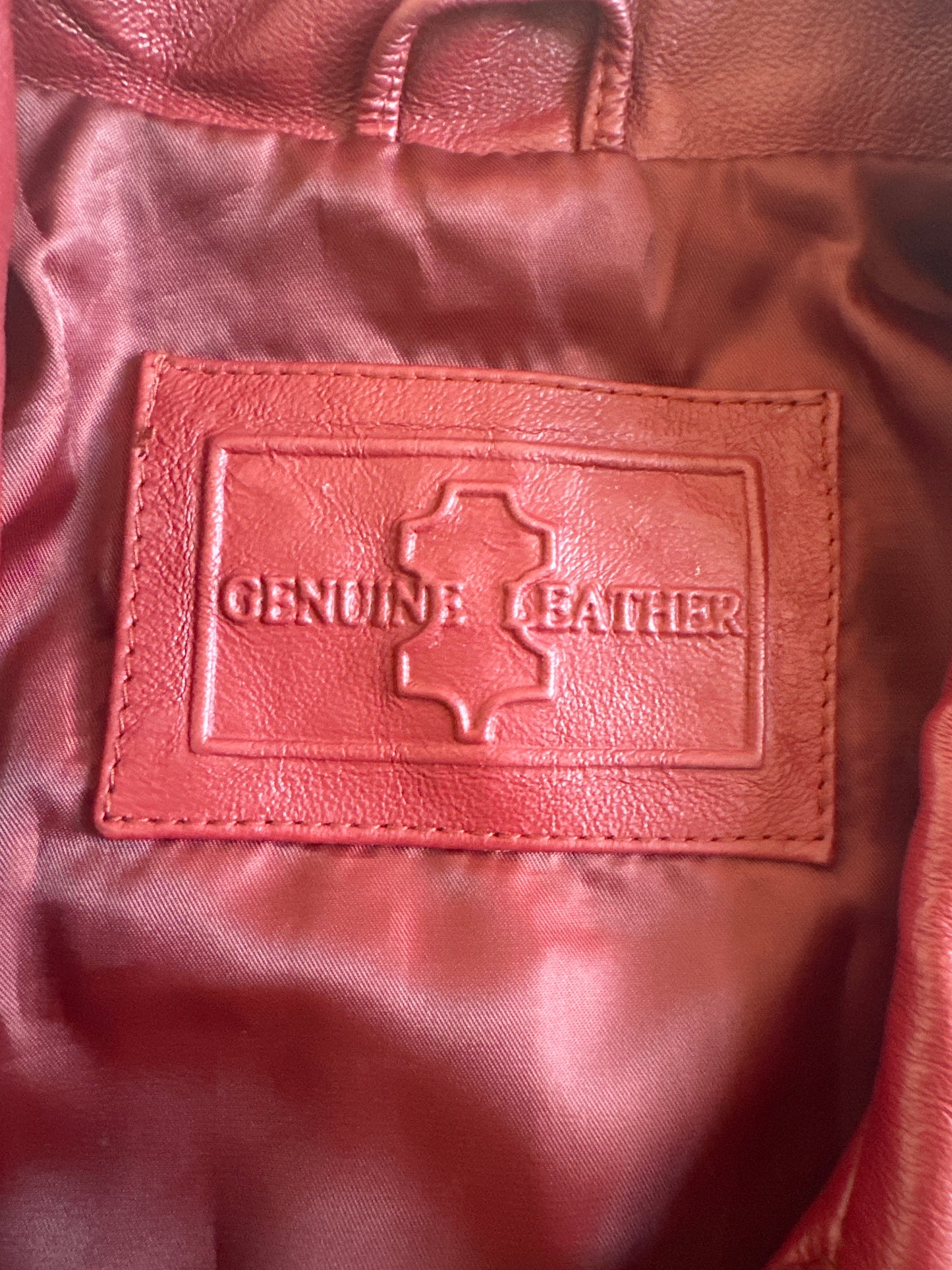 Vintage red leather jacket