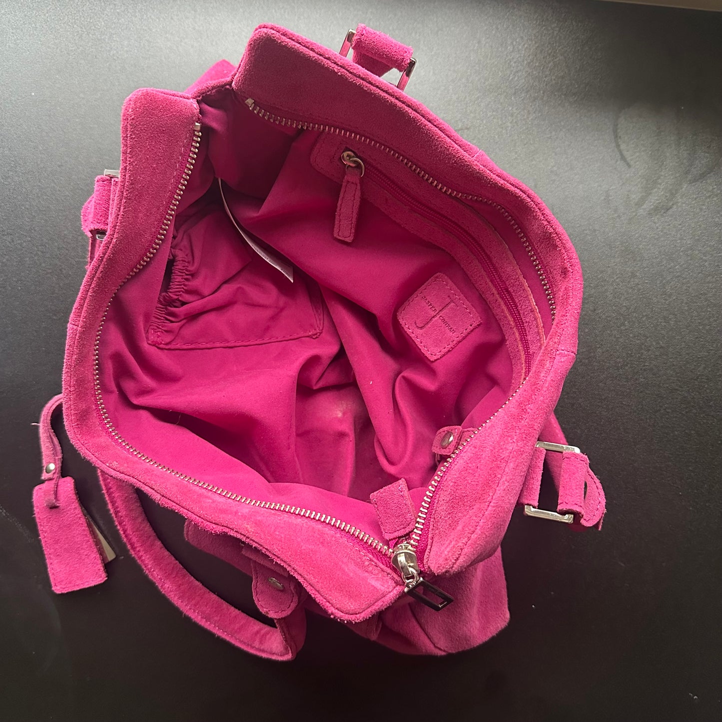 Vintage 00s pink suede bag