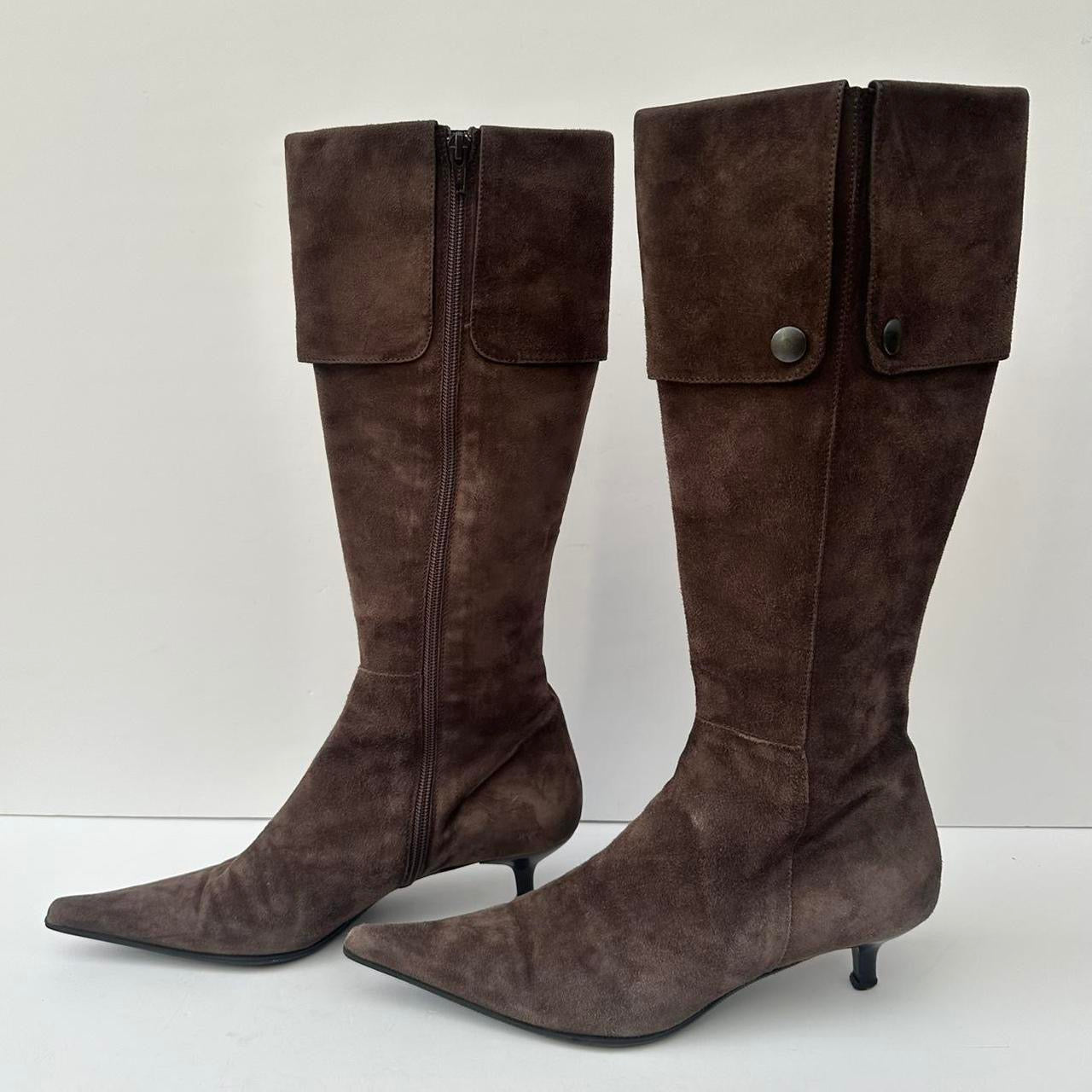 Vintage L.K.Bennet brown suede boots