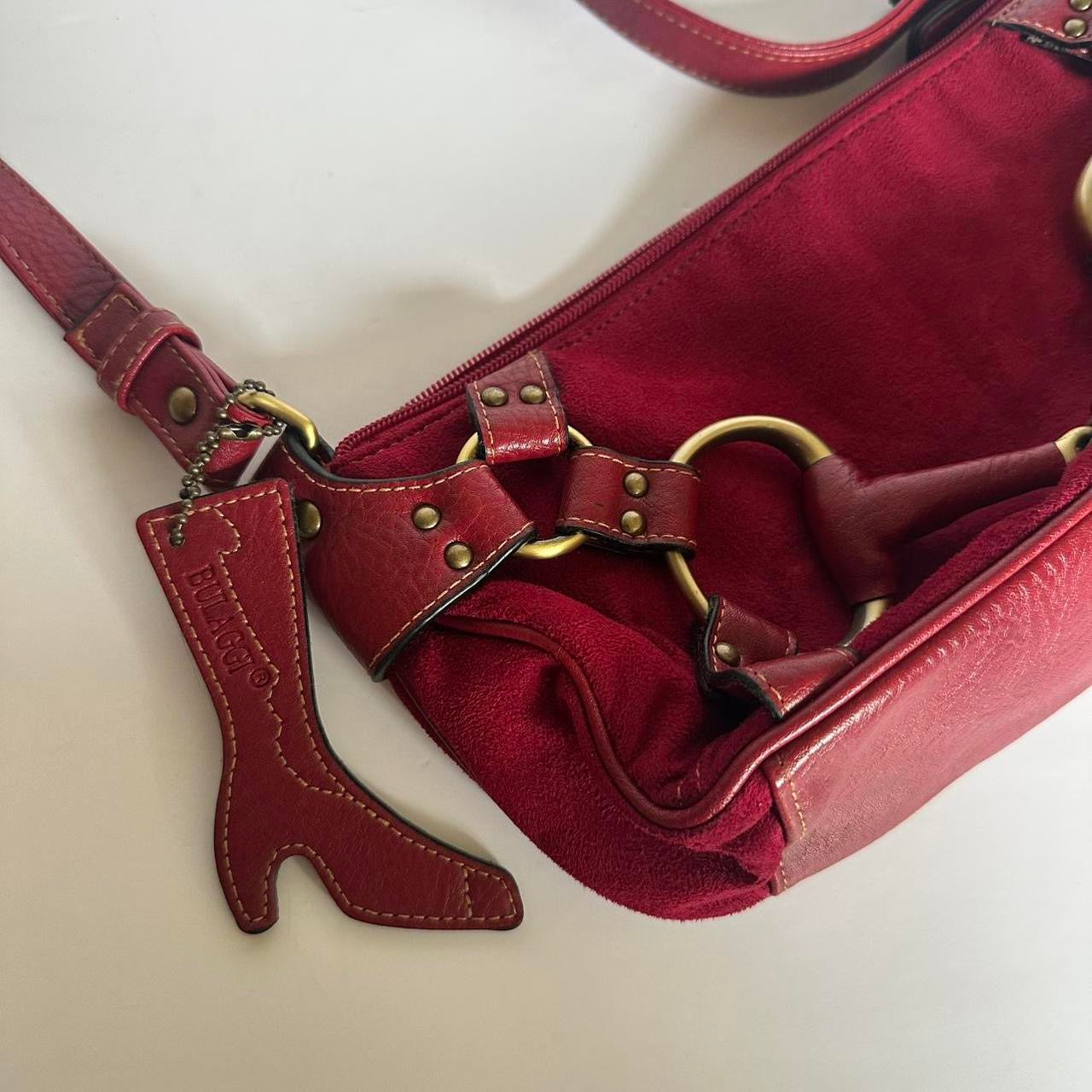 Vintage 00s horsebit red bag