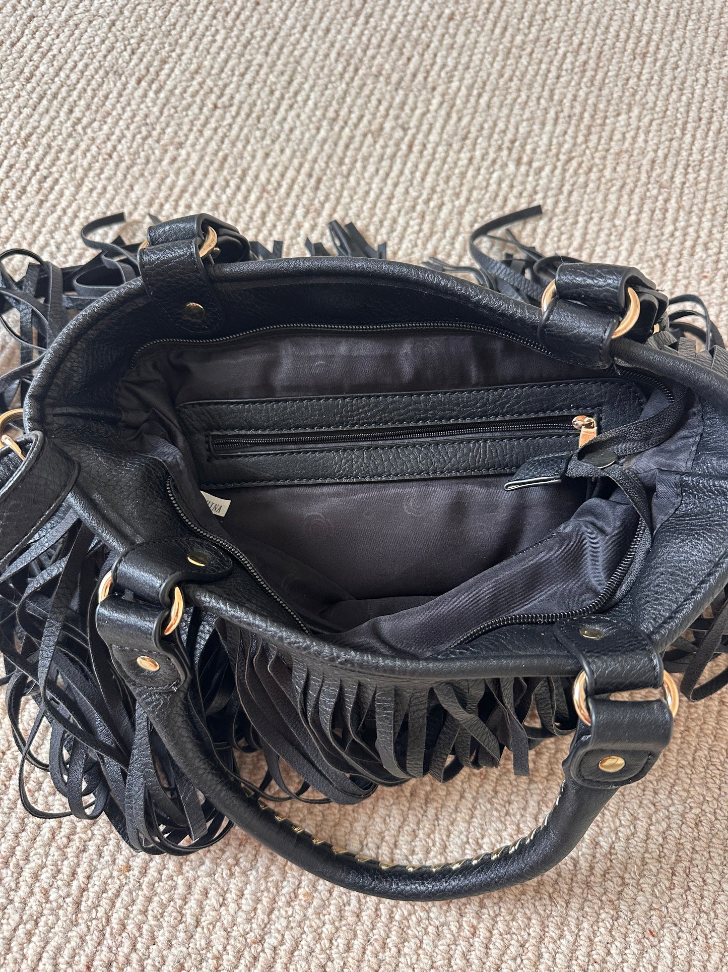 Vintage leather Tassle bag