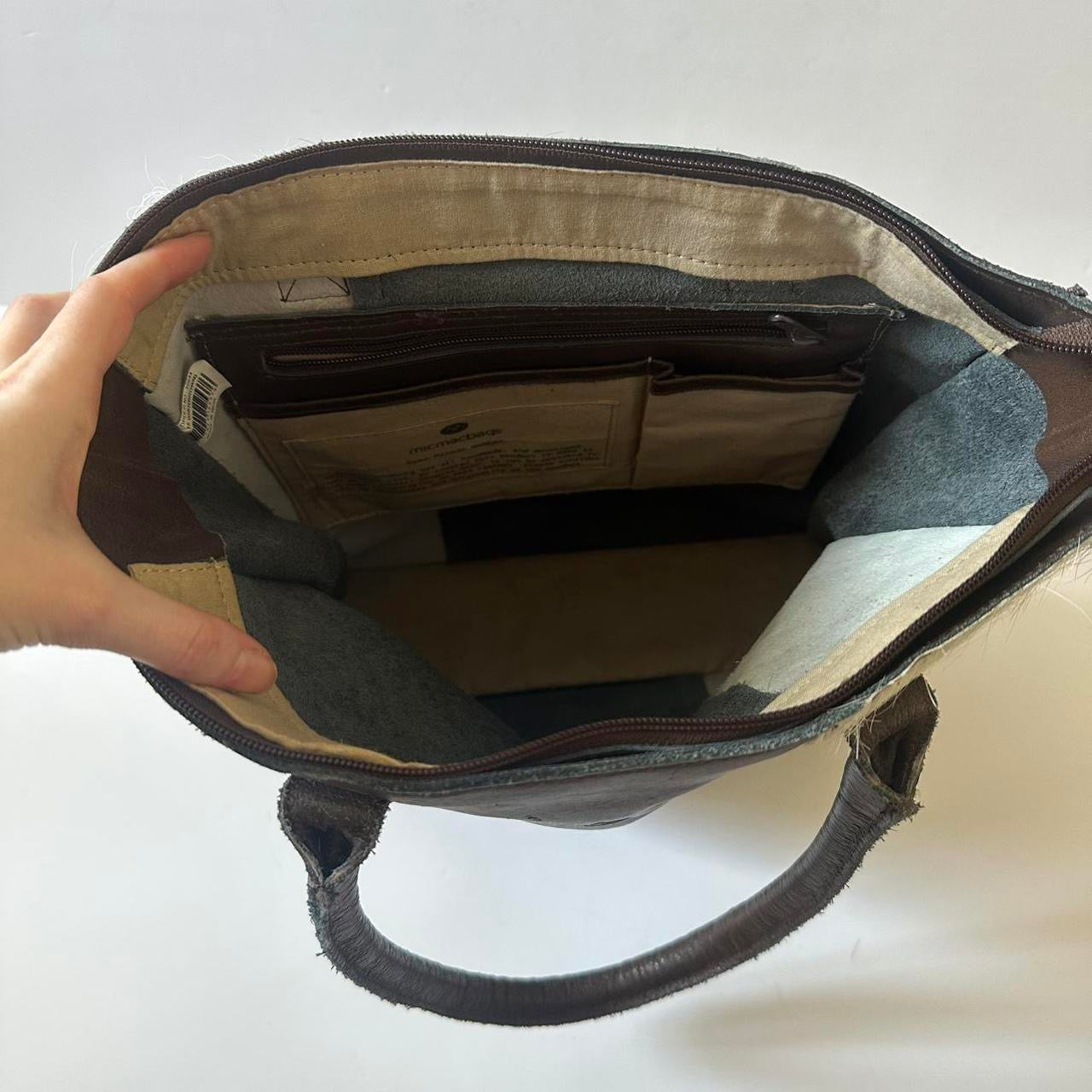 Vintage 90s brown cow hide bag