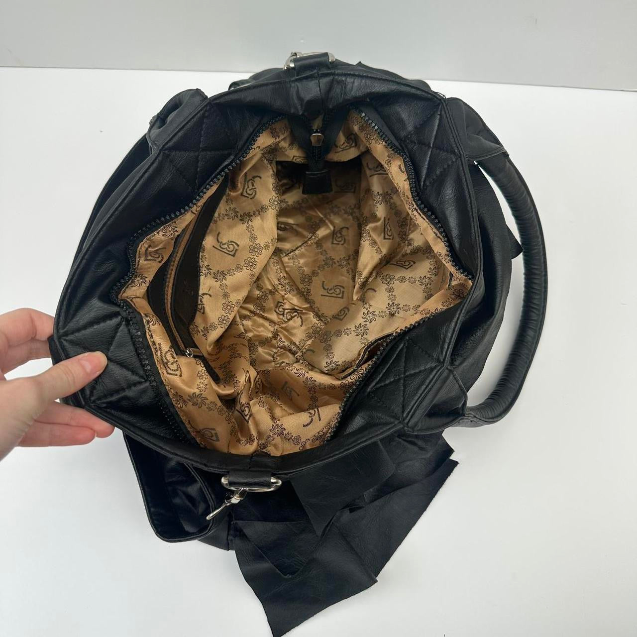 Vintage Black ruffle bag