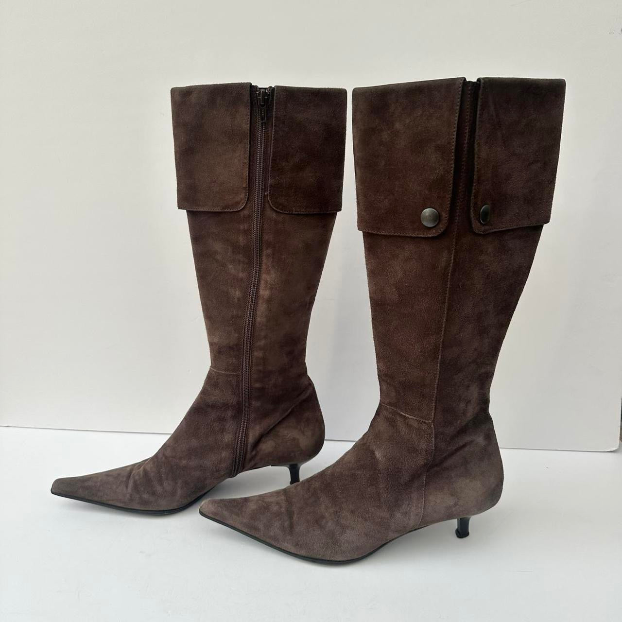Vintage L.K.Bennet brown suede boots