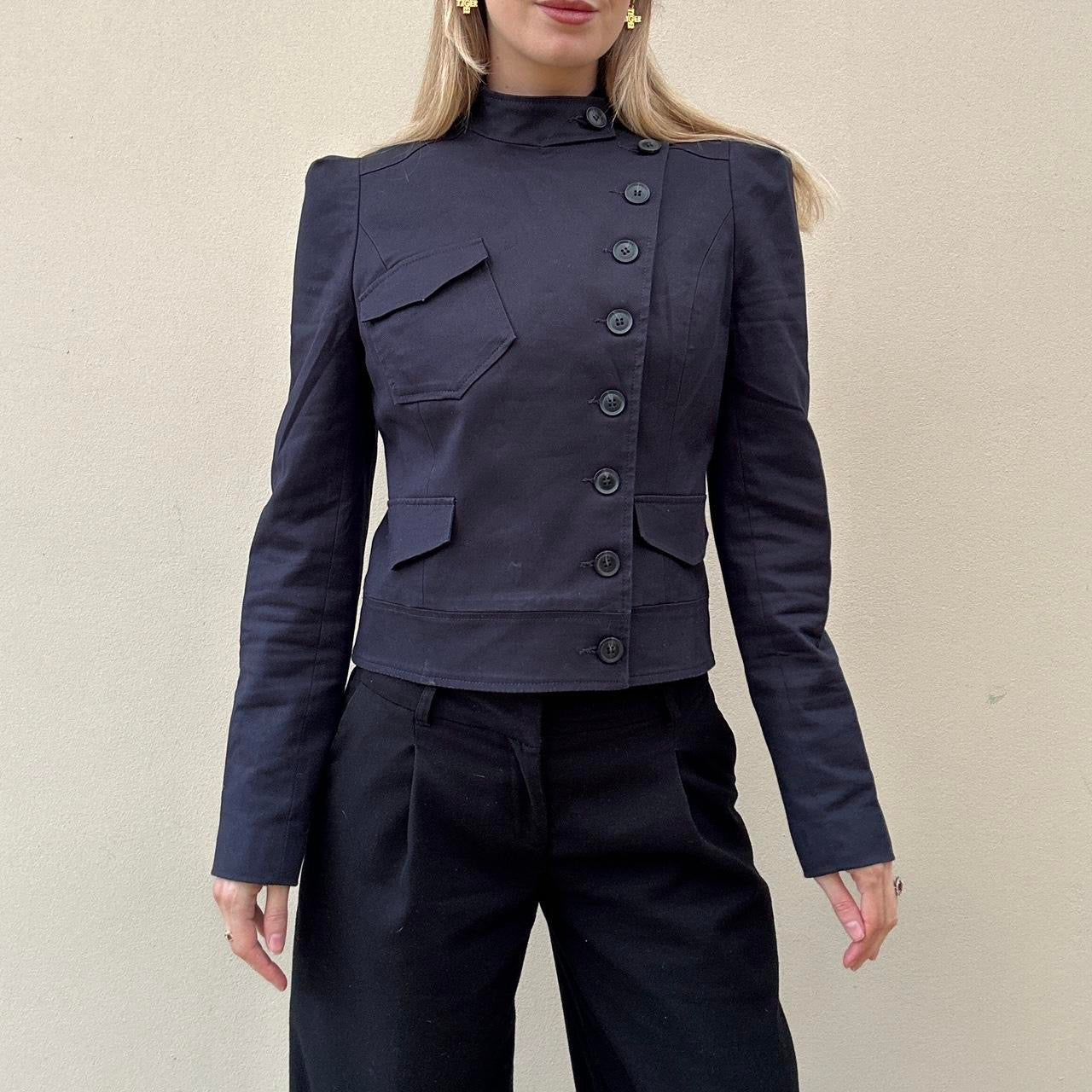 Navy asymmetric jacket