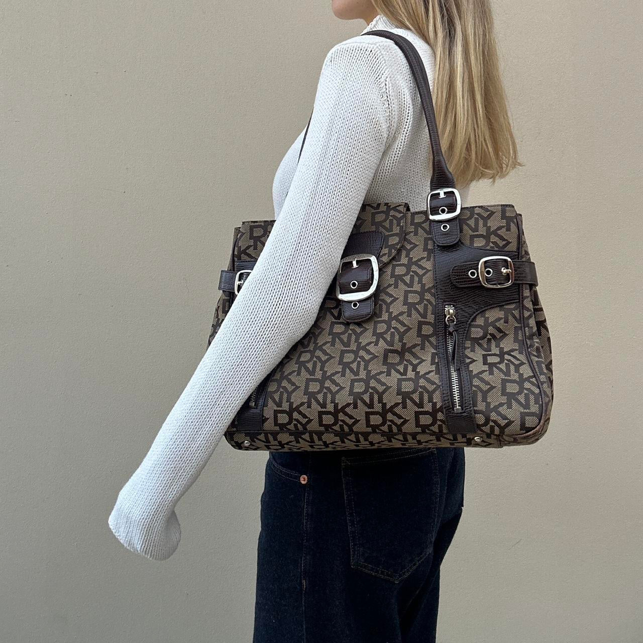 Vintage DKNY brown bag