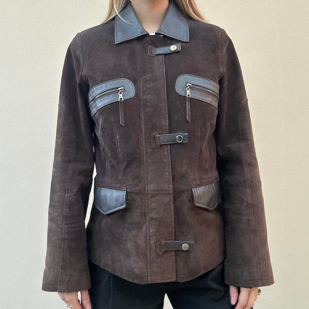 Vintage 90s brown suede jacket