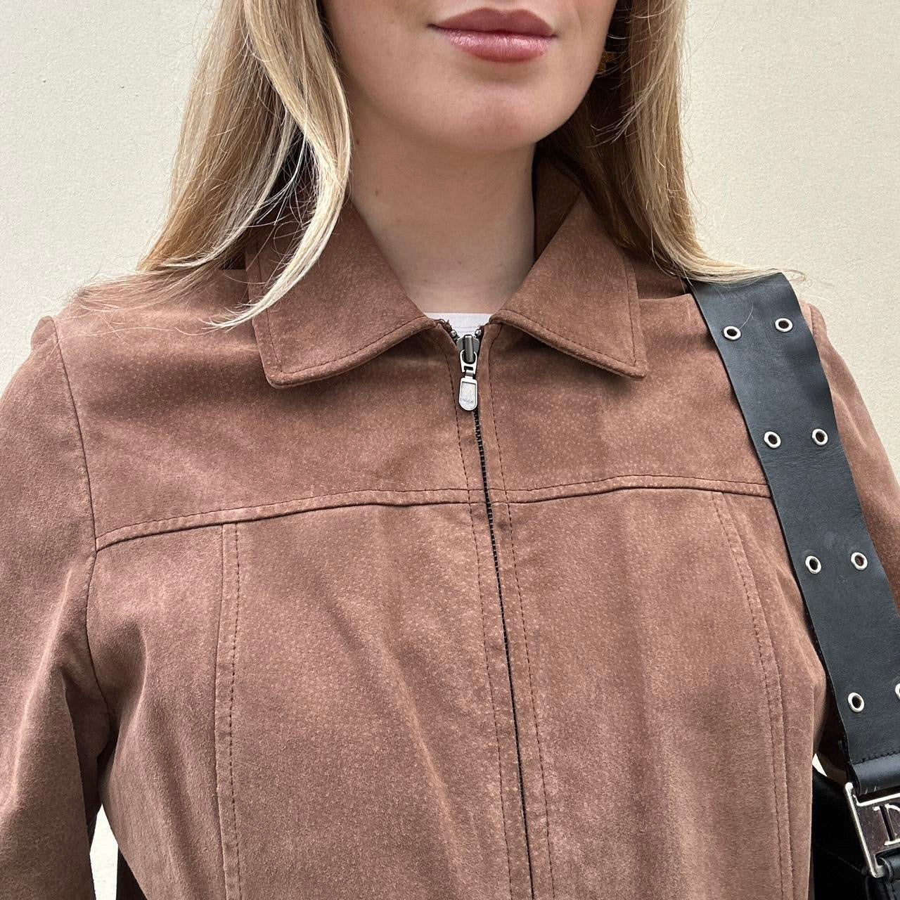 Vintage suede zip jacket