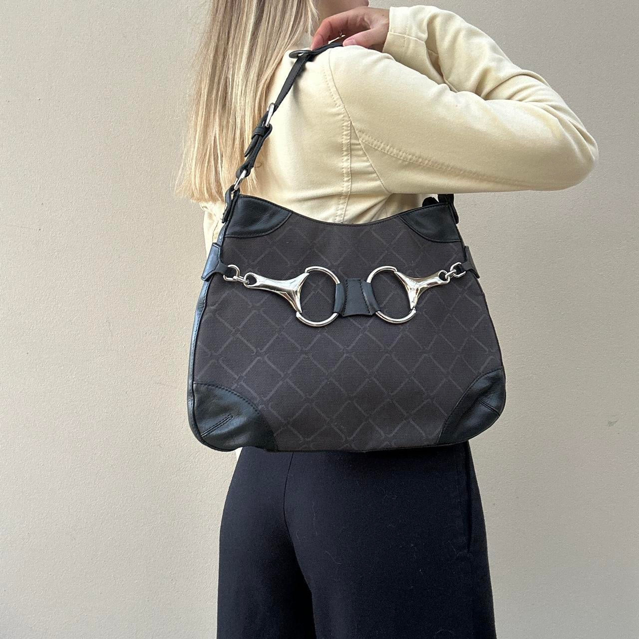 Vintage 00s horsebit handbag