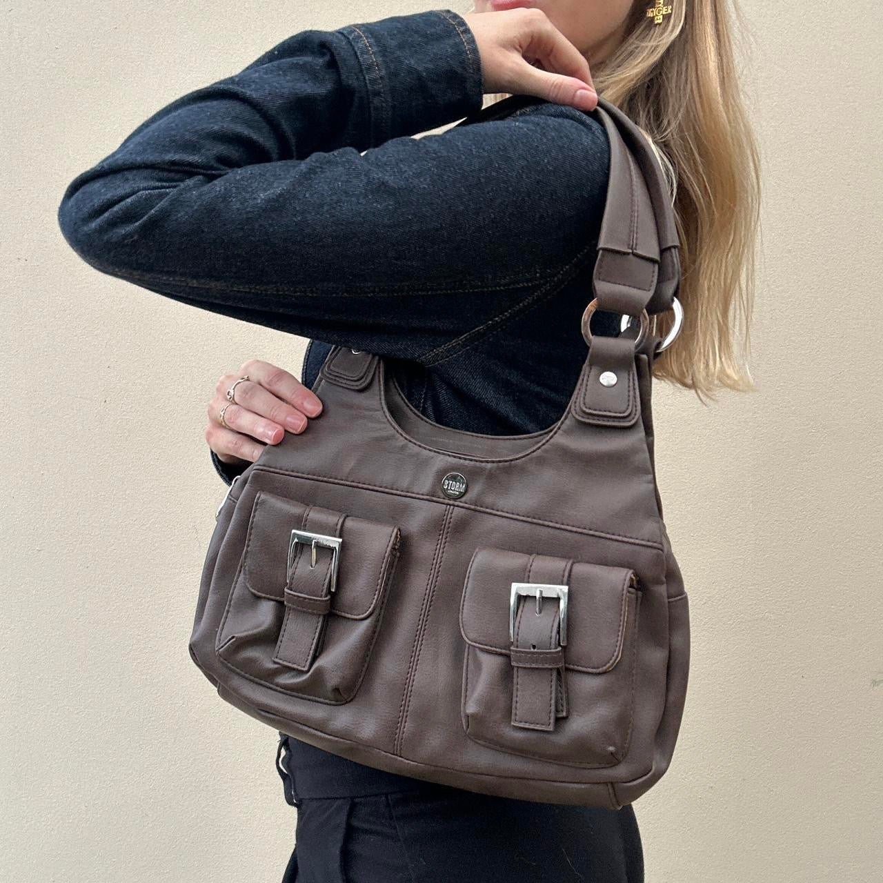 Vintage 00s brown handbag & purse