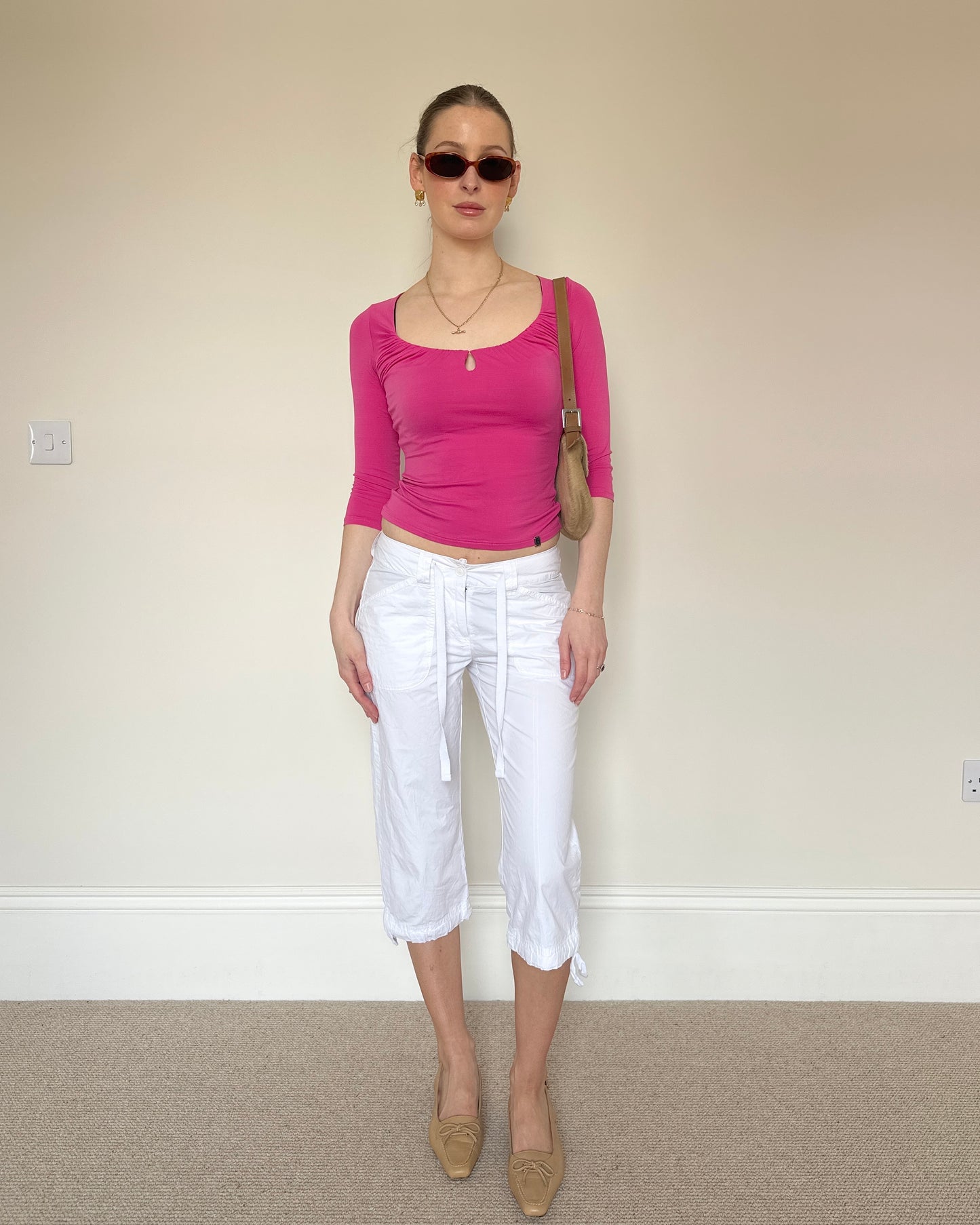 Vintage white Capri trousers