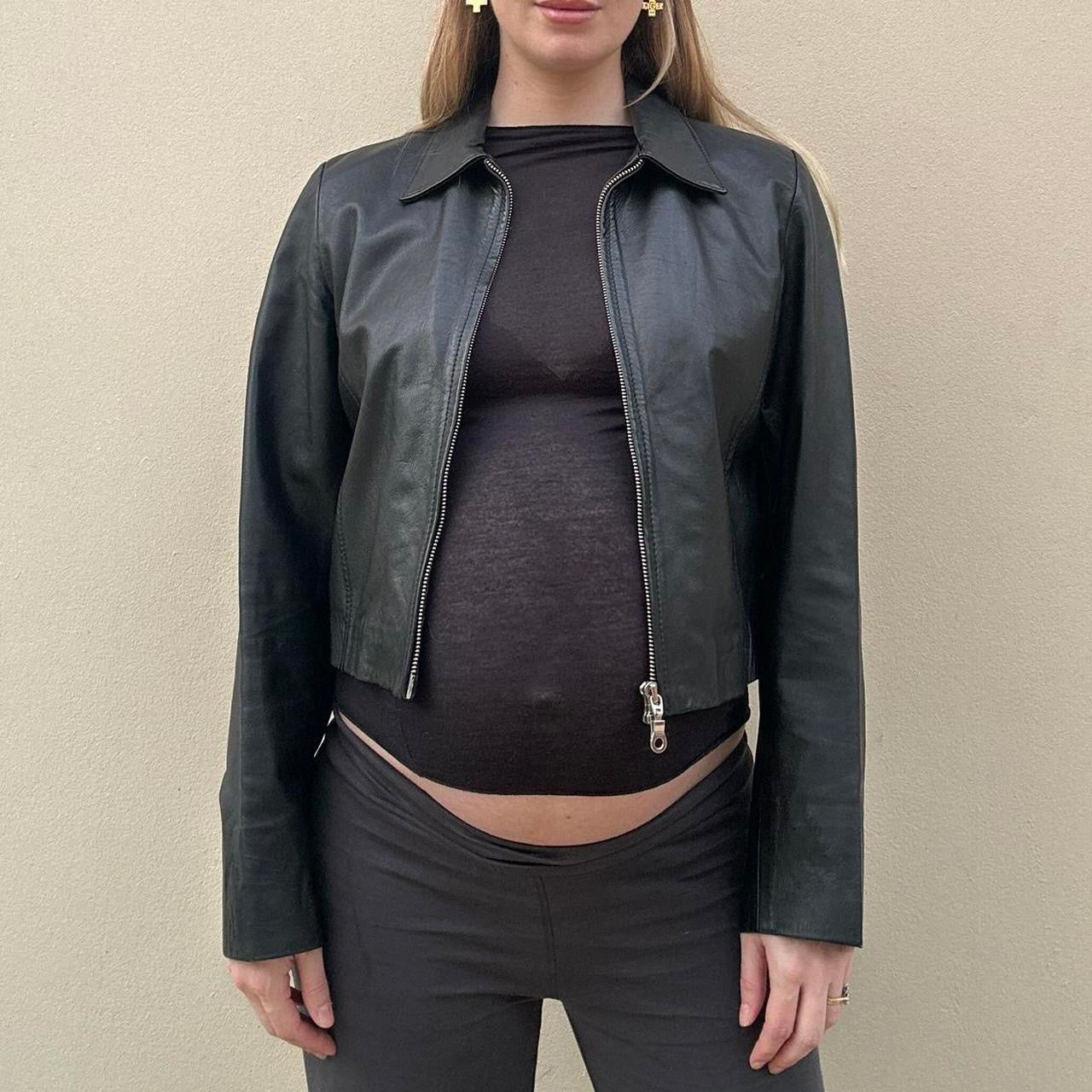 Vintage 00s black leather jacket