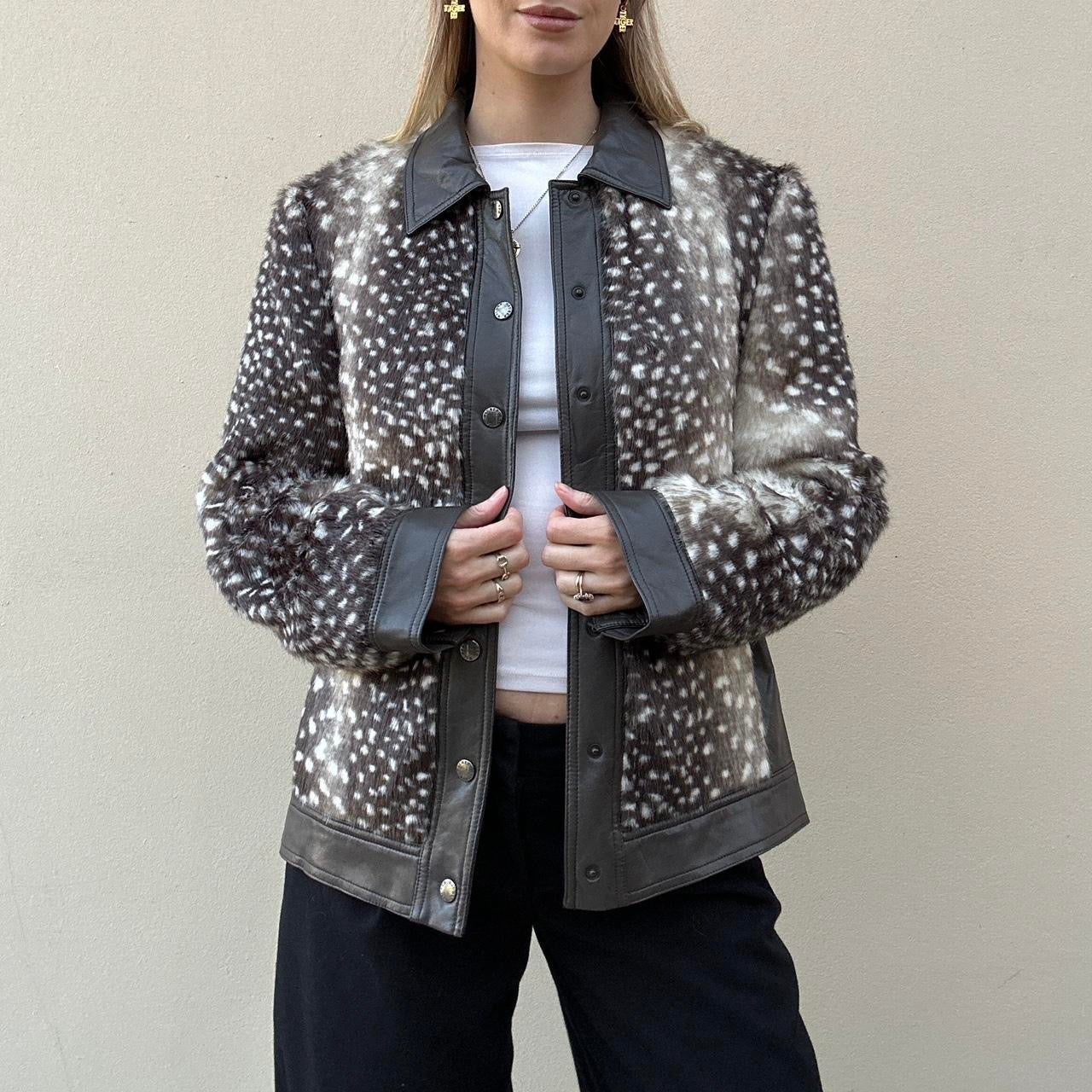 Vintage 90s deer fur jacket