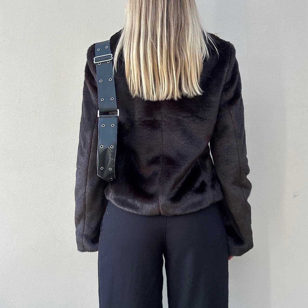 Vintage brown faux fur jacket