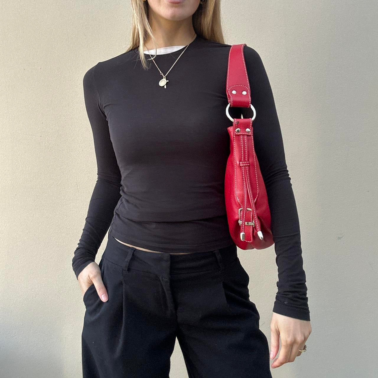 Vintage 00s red leather bag