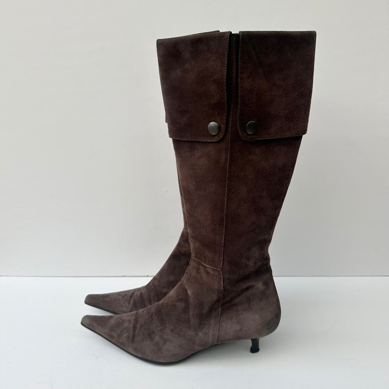 Vintage L.K.Bennet brown suede boots