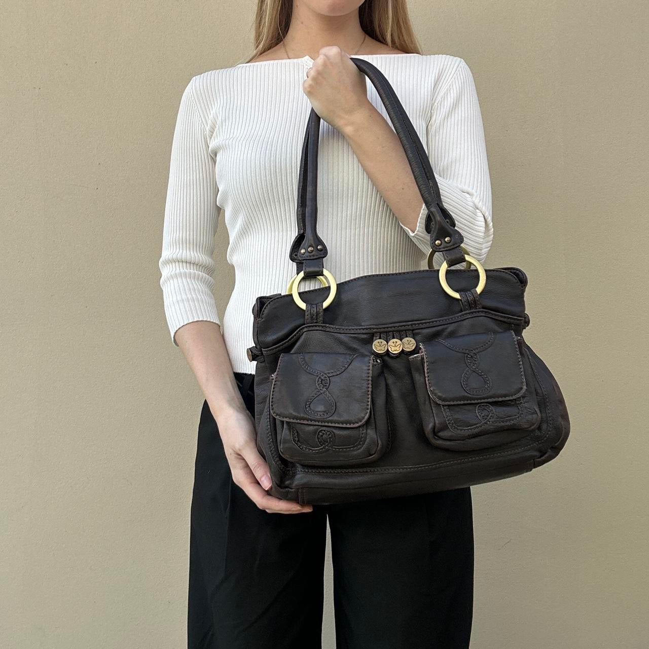 Vintage brown leather bag