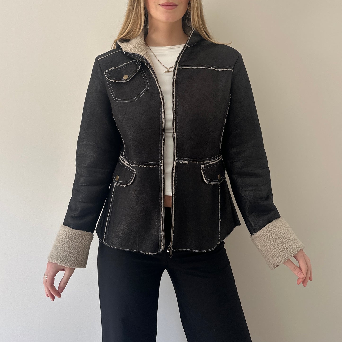 Vintage brown Sherpa jacket