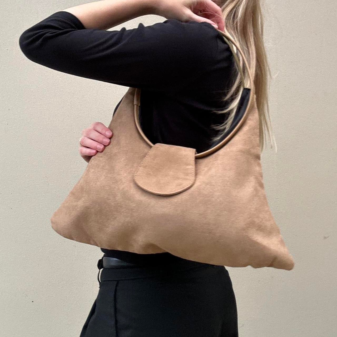 Vintage faux suede bag & wallet