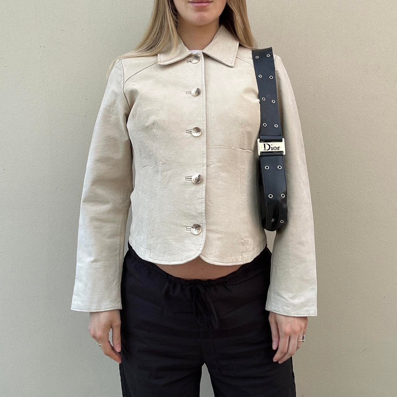 Vintage cream suede jacket