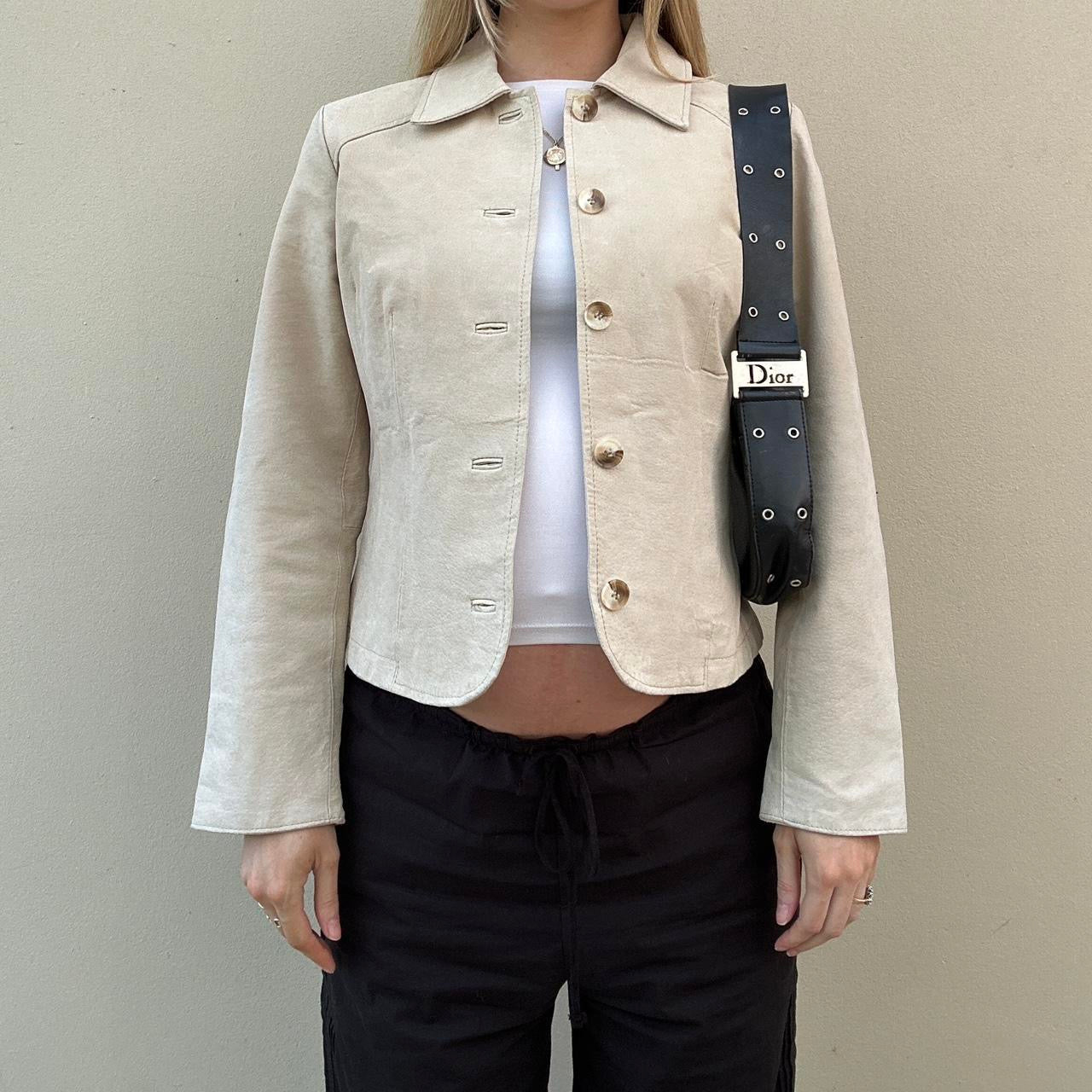 Vintage cream suede jacket