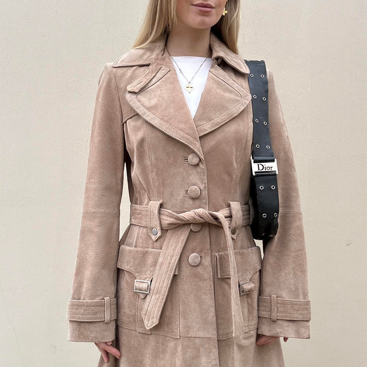 Vintage suede long coat