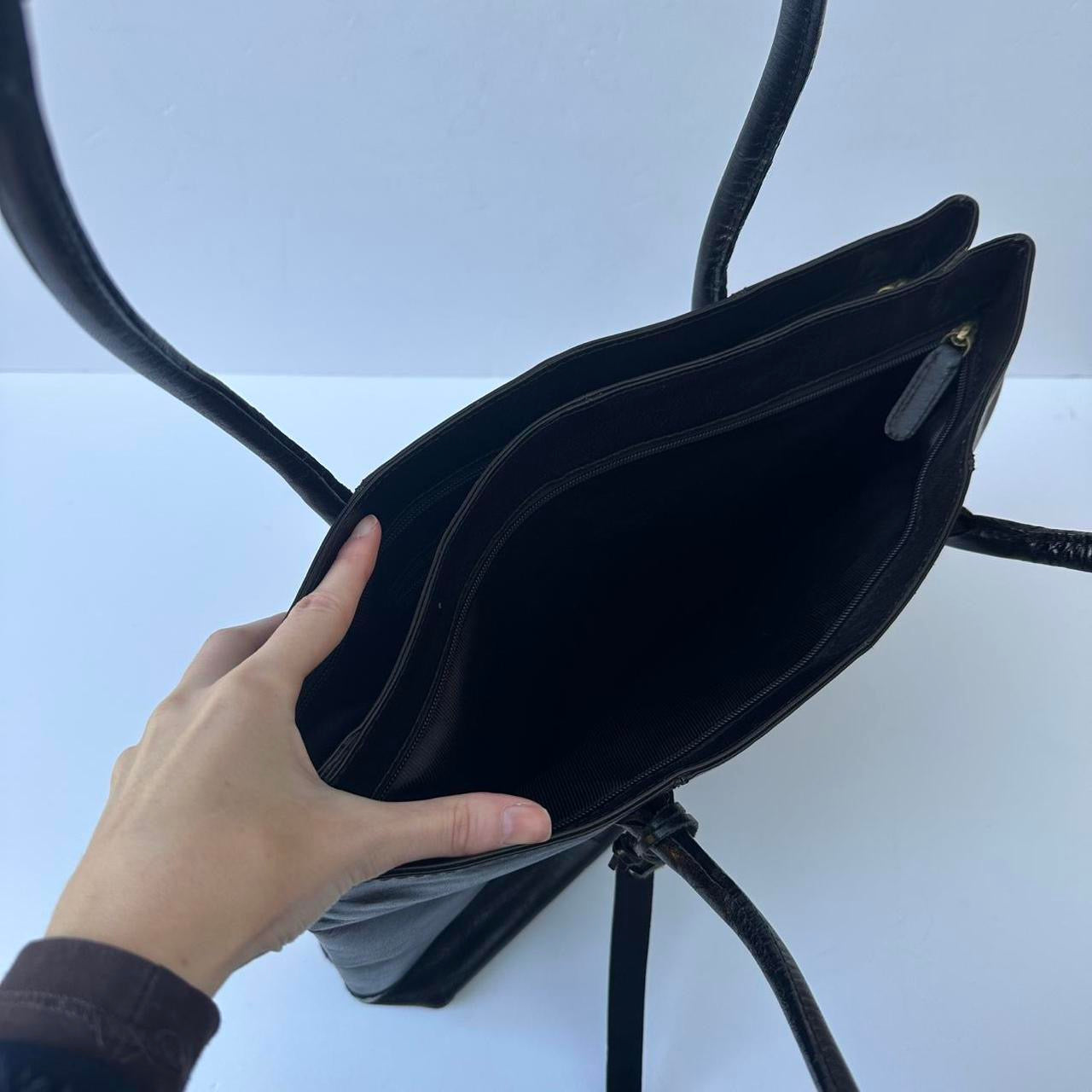 Vintage 90s leather tote bag