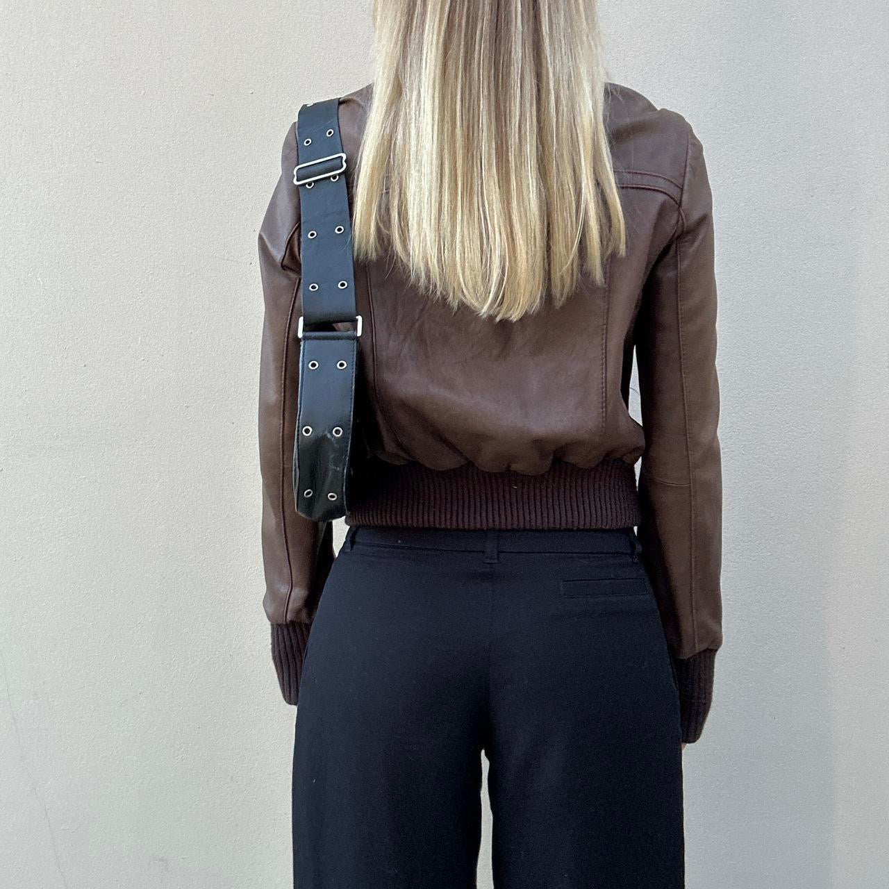 Vintage 00s brown bomber jacket