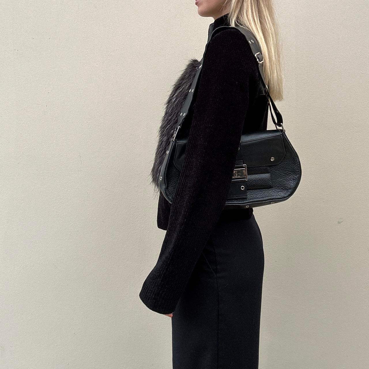 Vintage 00s fur zip jumper jacket -