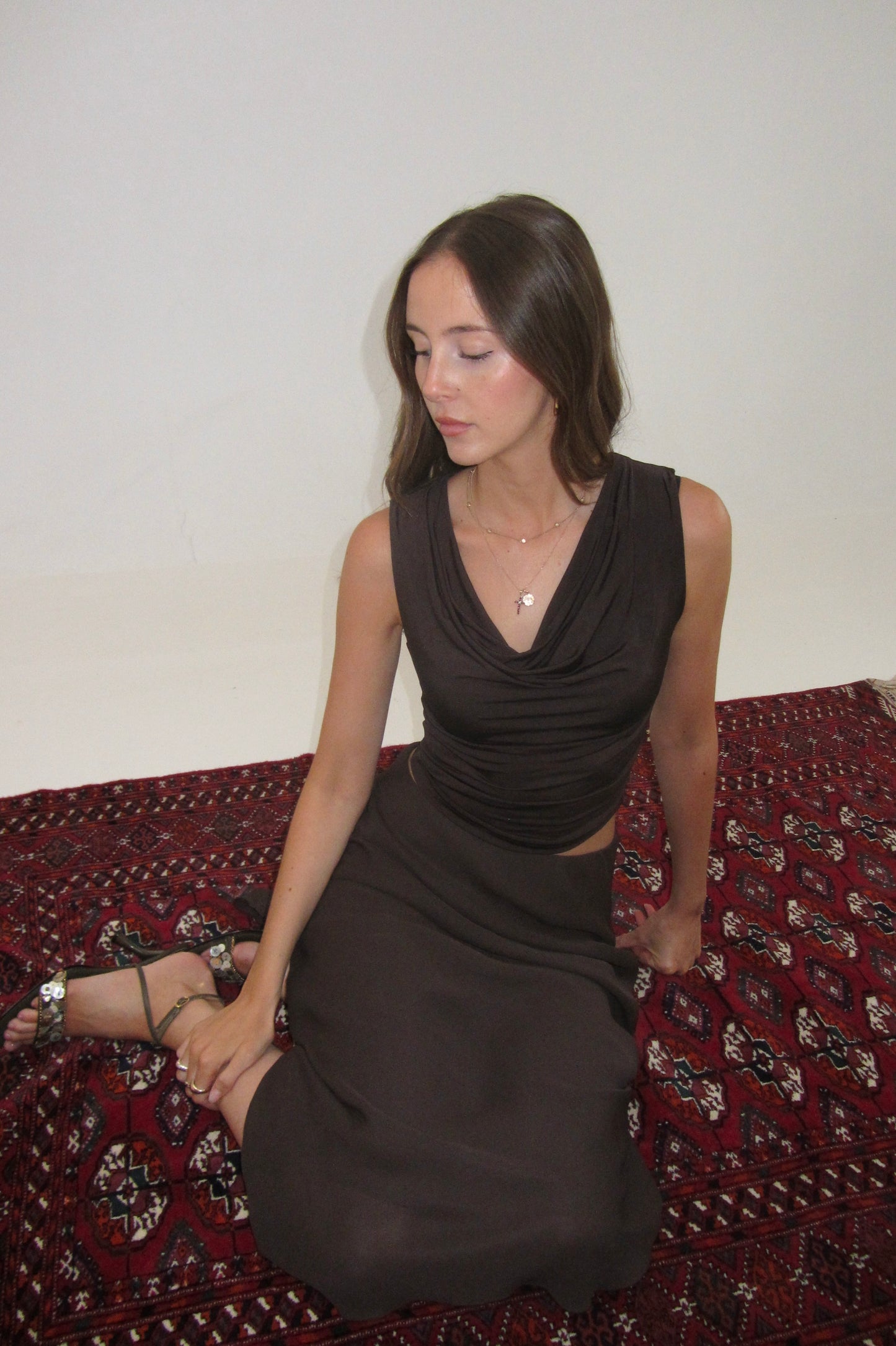 The Willow Top in Chocolate