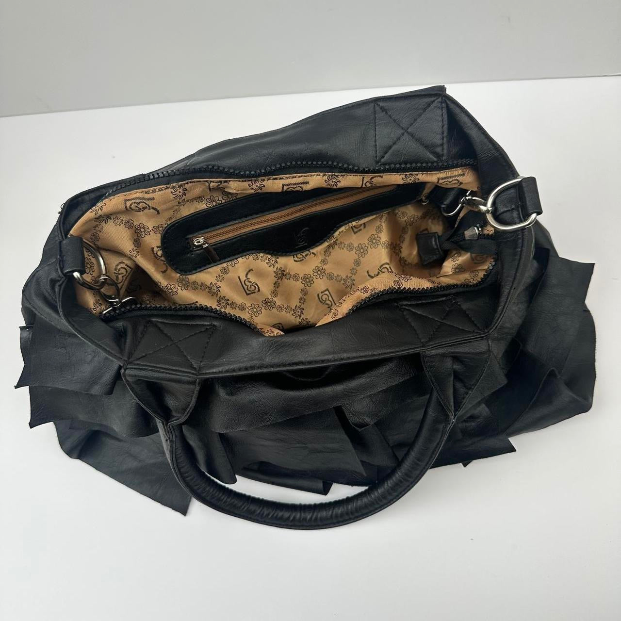 Vintage Black ruffle bag