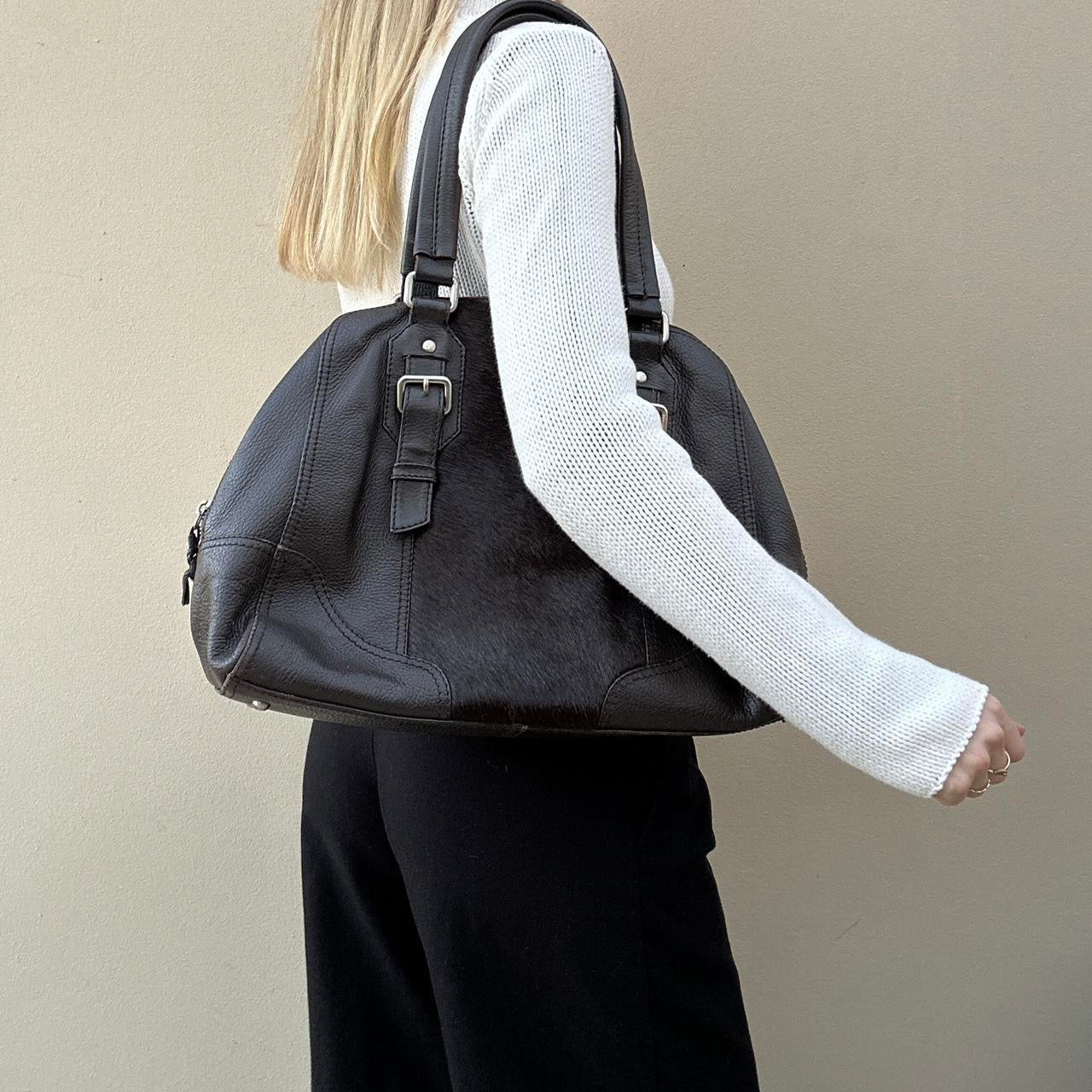Vintage 00s pony skin bowling bag