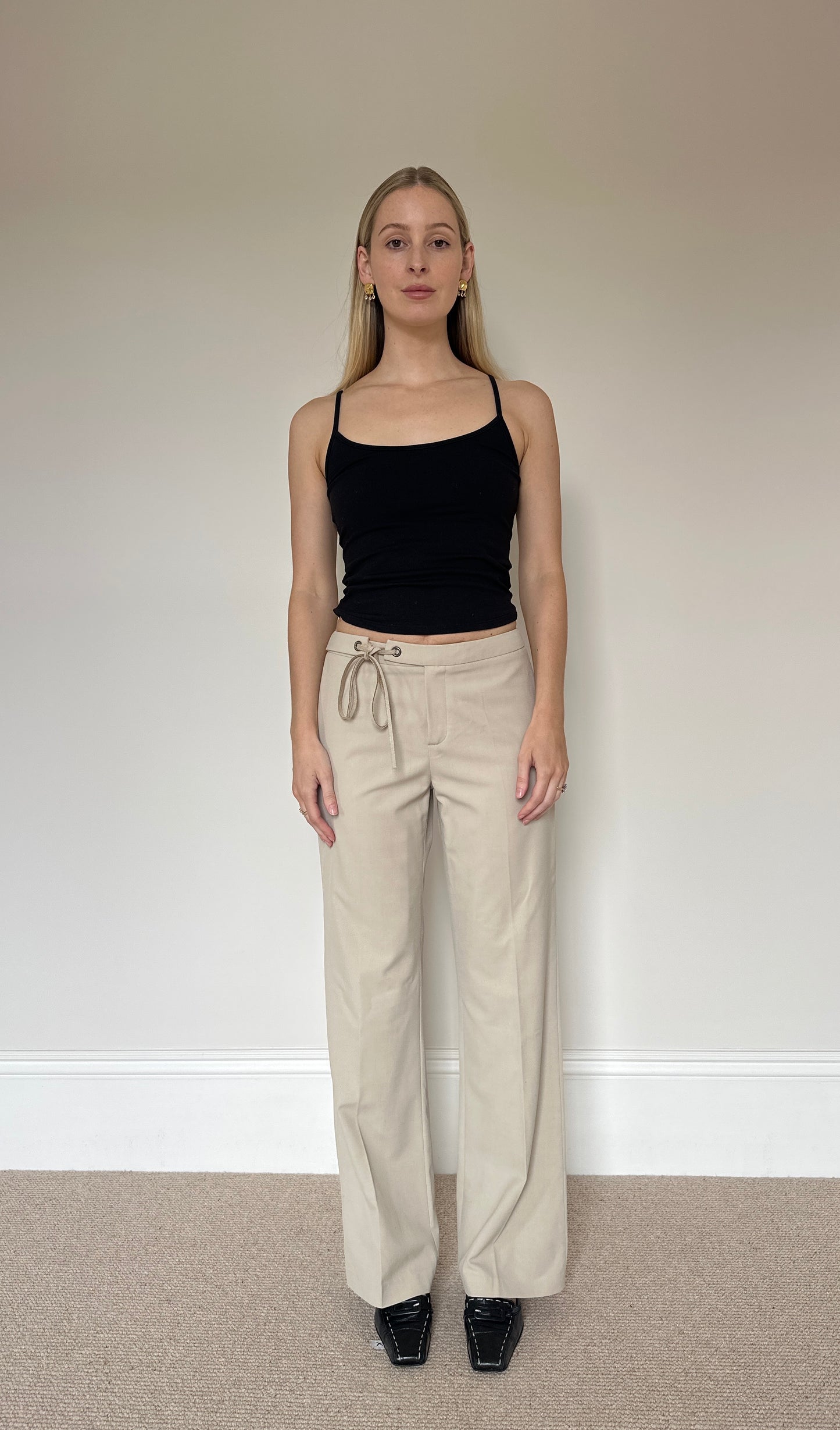 Vintage side tie trousers