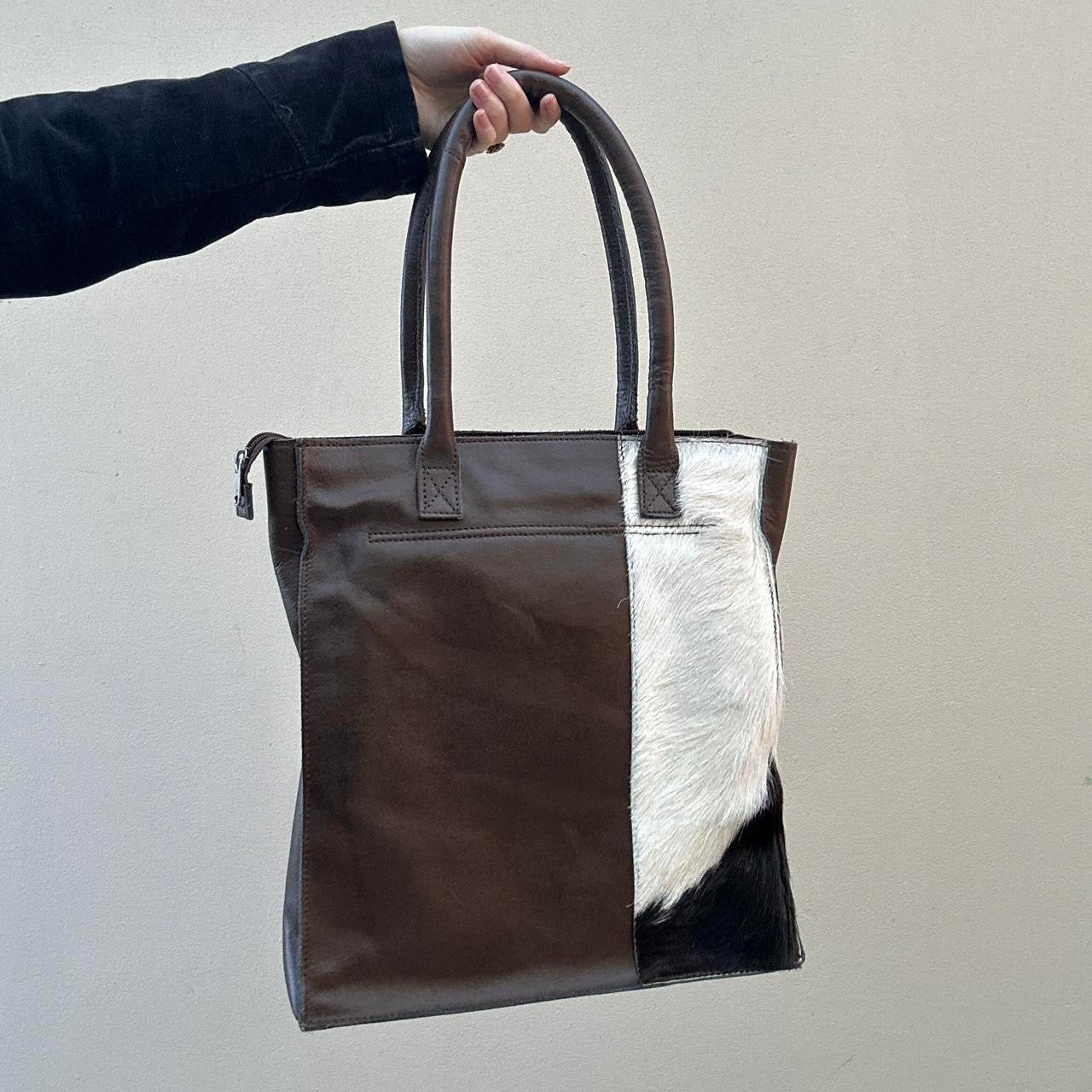 Vintage 90s brown cow hide bag