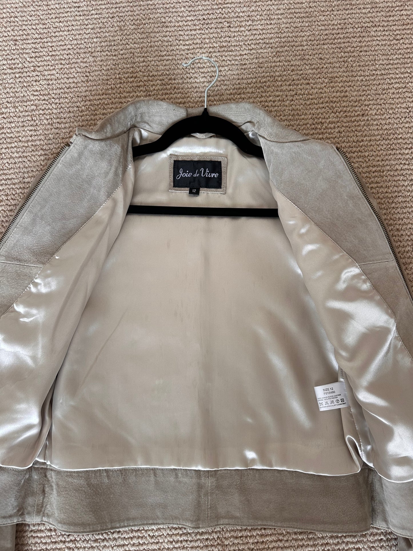 Vintage beige suede jacket