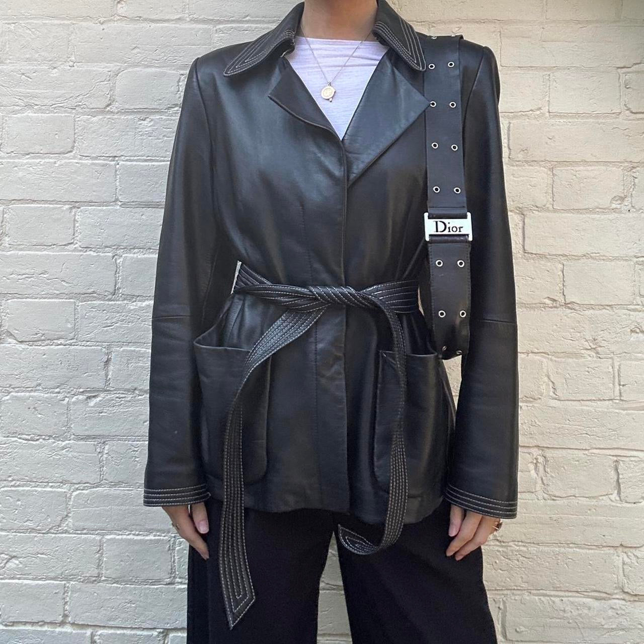 Vintage 00s leather blazer