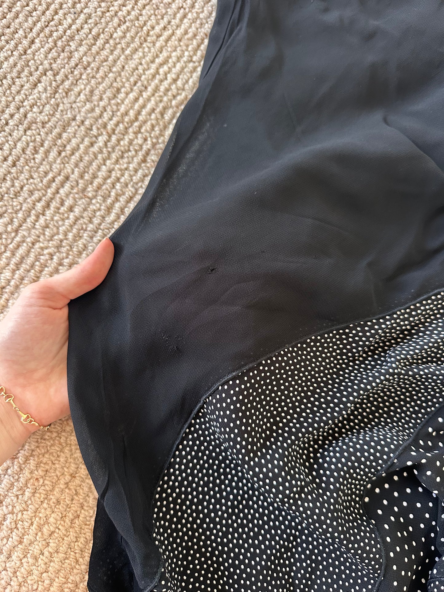 Vintage polka dot maxi dress