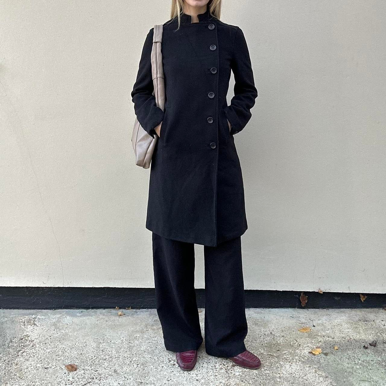 Vintage FCUK asymmetric button coat