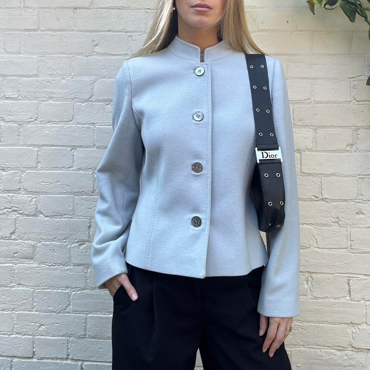 Vintage baby blue wool jacket