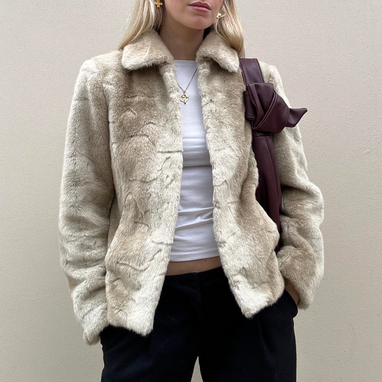 Vintage 90s faux fur coat