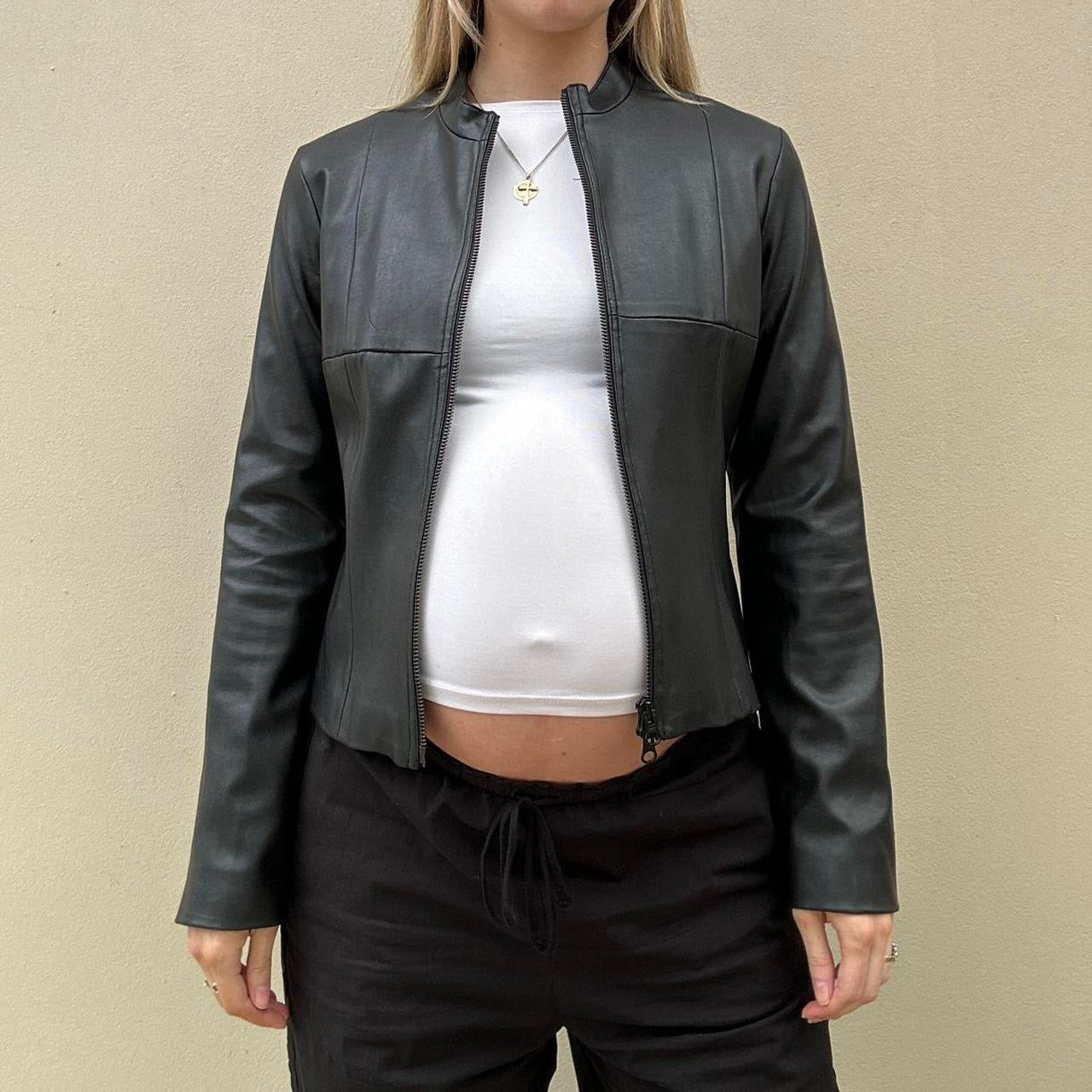 Vintage 00s black leather jacket