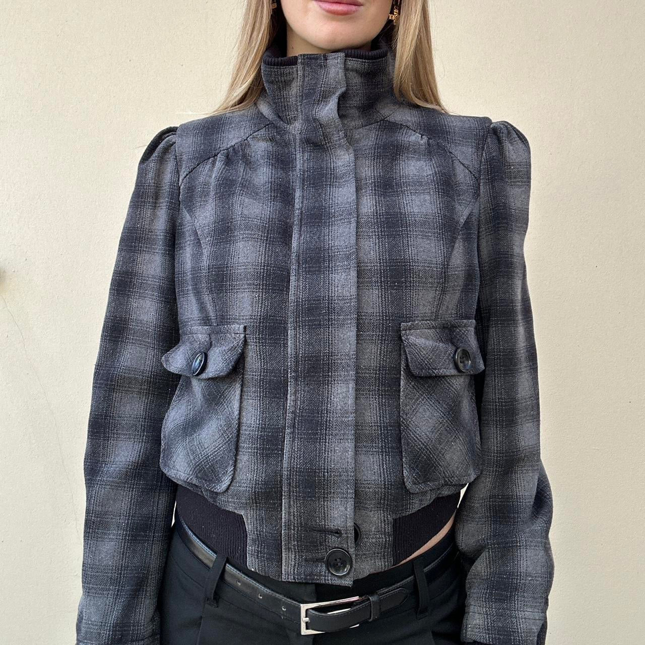 Vintage 00s check bomber