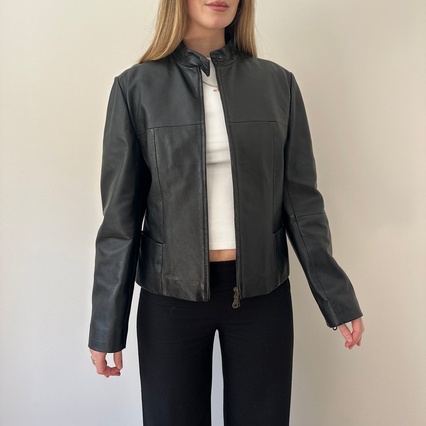 Vintage Black leather jacket