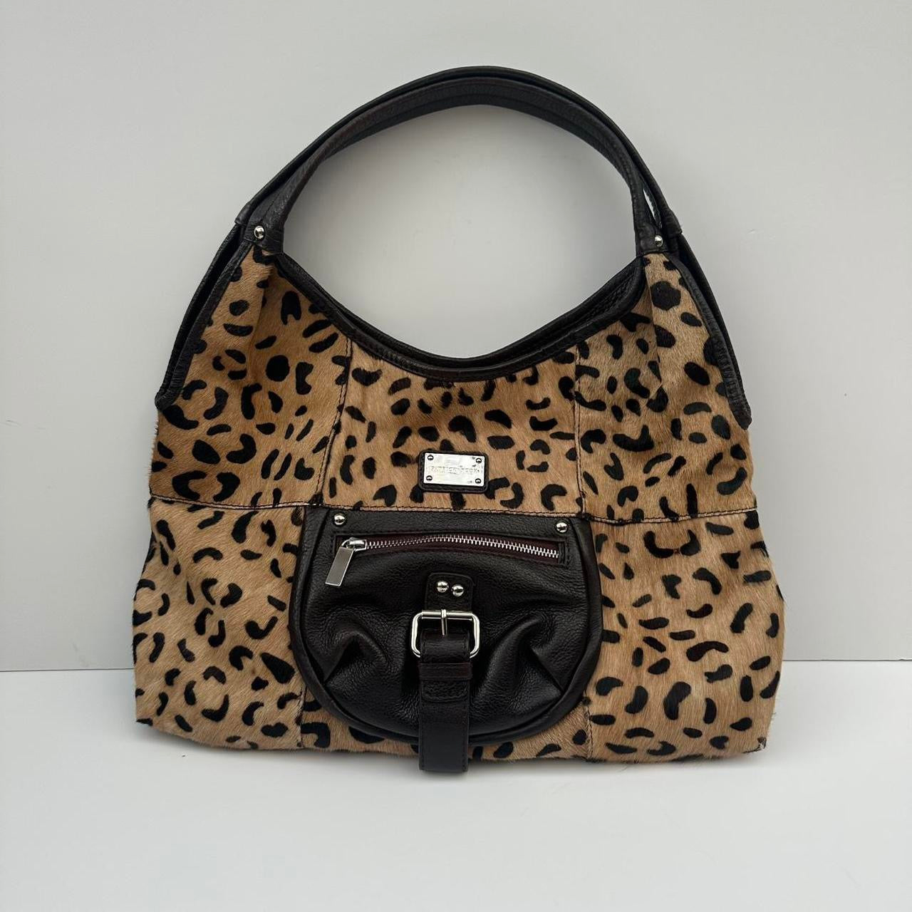 Vintage 00s leopard pony skin bag