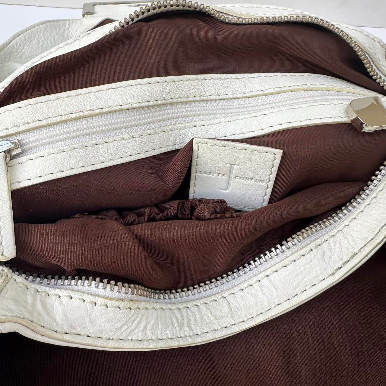 Vintage white leather bag