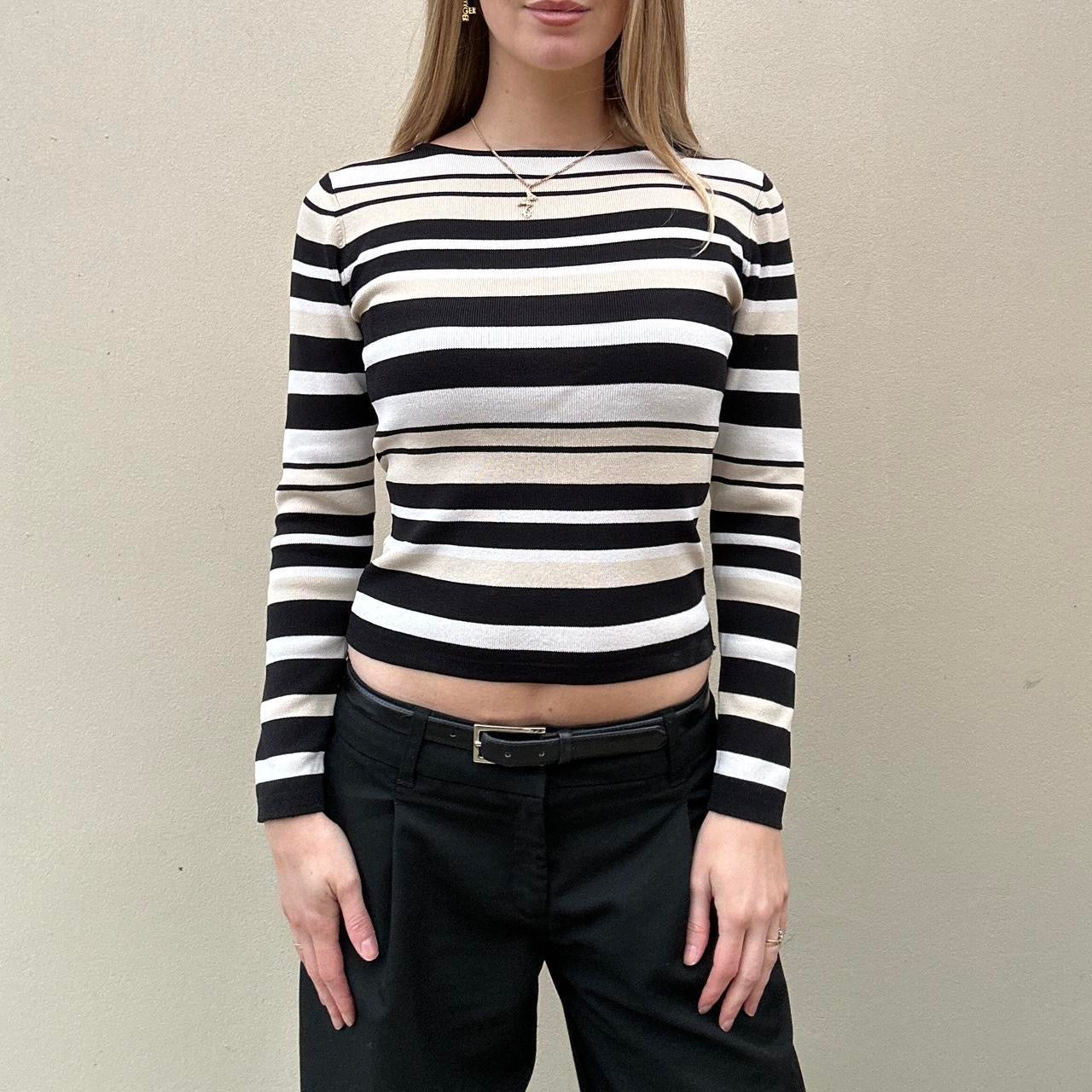 Vintage knit stripe top