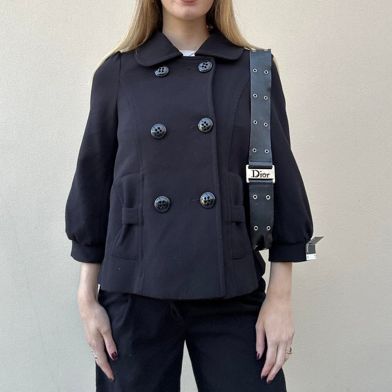 Vintage 00s black pea coat