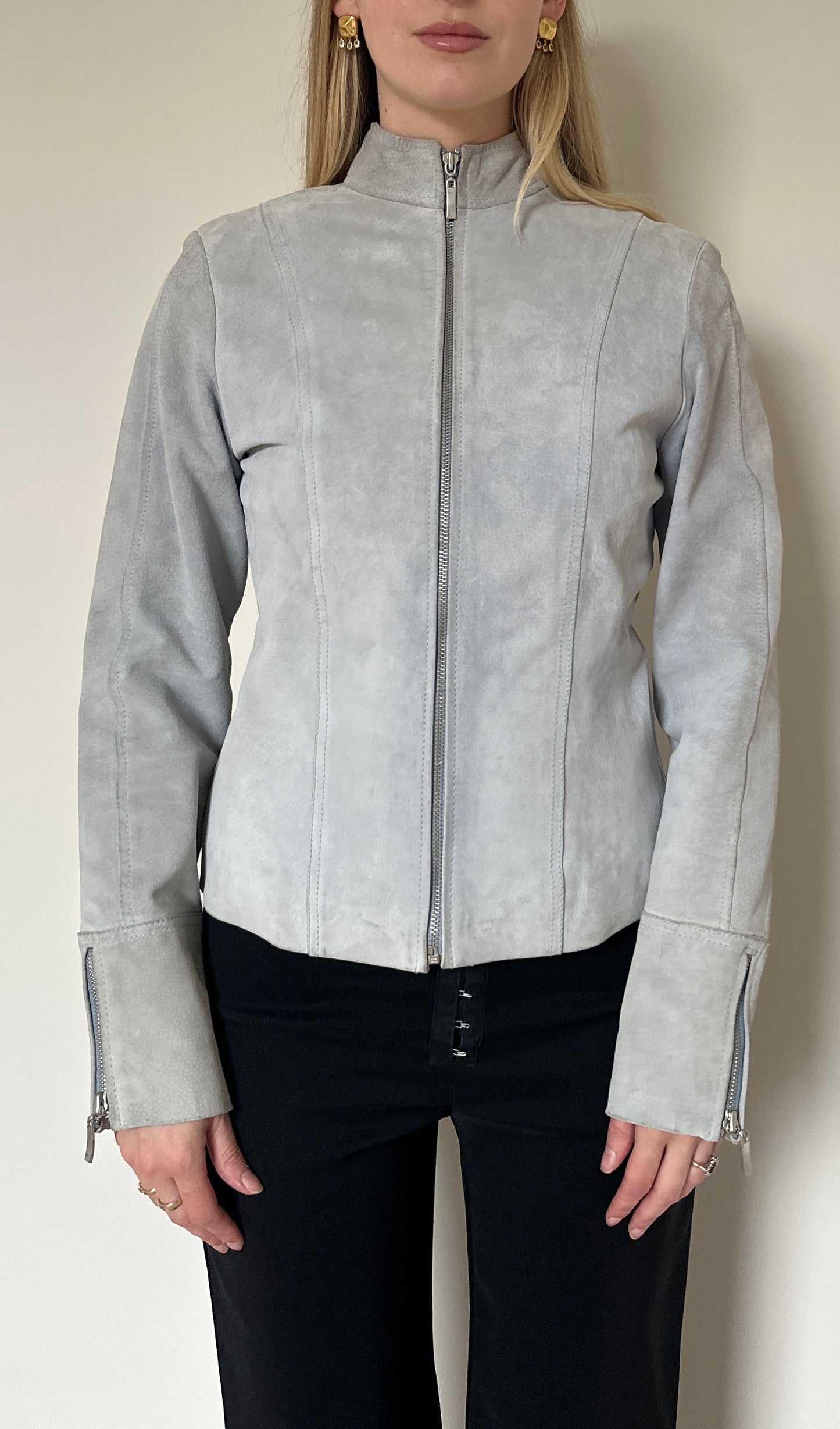Vintage Blue Suede Jacket