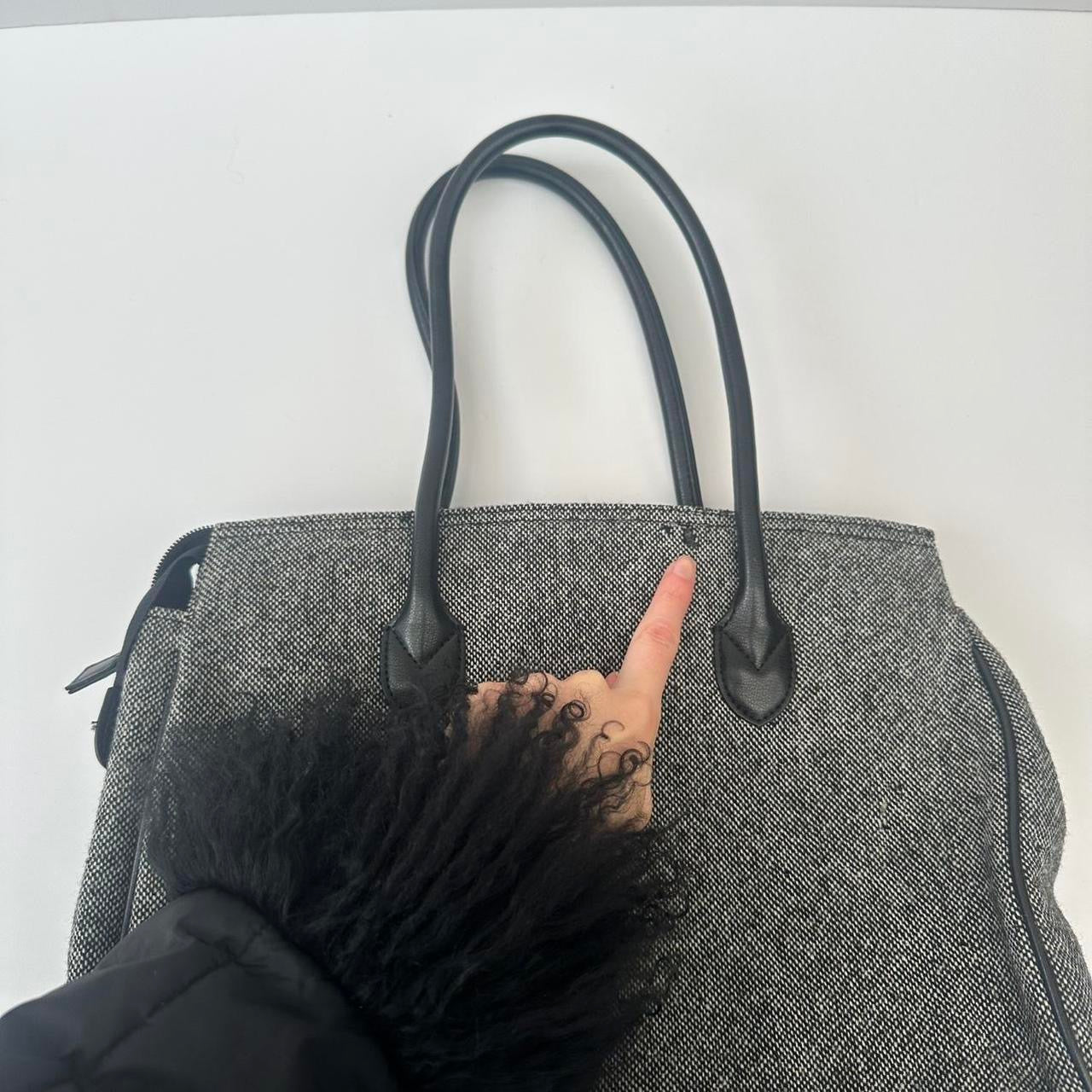 Vintage tweed padlock bag