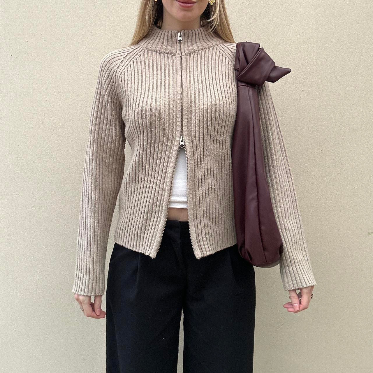 Vintage 00s double zip jumper